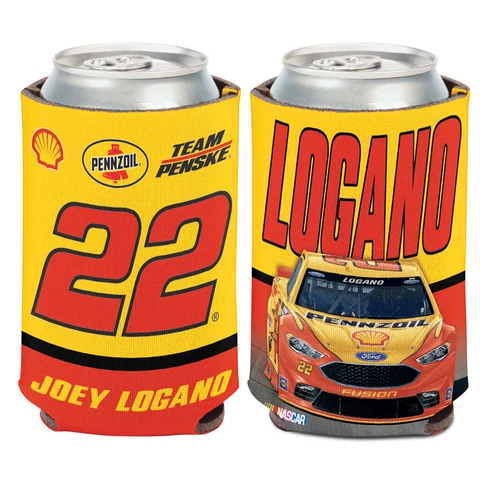 Joey Logano Shell Pennzoil Can Cooler 12 oz. NASCAR Koozie Cover