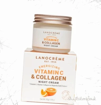 Lanocreme Energizing Vitamin C & Collagen Night Cream 50g | ORIGINAL | UK STOCK - Image 1 of 2