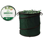 Sac à ordures de jardin pop-up - grand sac de rangement réutilisable vert résistant aux déchets