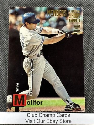 1994 #4 Paul Molitor Topps Stadium Club Members Only Blue Jays - Image 1 of 2