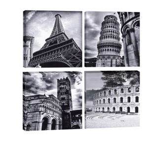 Canvas Wall Art Print Painting Pictures Photo Home Office Decor Gray Cityscape  - Picture 1 of 8