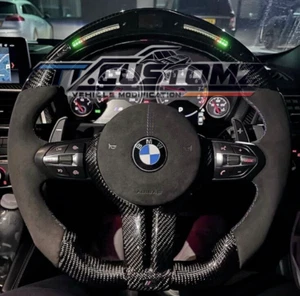 BMW Carbon LED Steering Wheel F10 F20 F30 F40 F80 M 1 2 3 4 5 - Picture 1 of 4