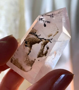 DENDRITIC GIRASOL METAMORPHOSIS MOON QUARTZ POLISHED CRYSTAL POINT MINI-TOWER *2 - Picture 1 of 6