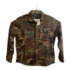 Ralph Lauren Polo Camo Snap Button Fleece Shirt/Jacket Men's Large NEW