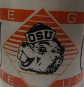 Taza de café vintage Oregon State University 1960 a 1970 Beaver 4 pulgadas de alto 3 pulgadas wi - Imagen 1 de 11