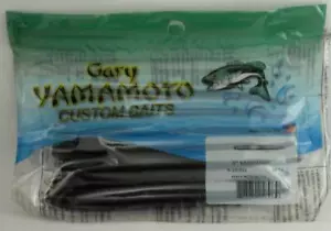 Gary Yamamoto 9-10-051 5" Senko Worm Color Black with Small Red Flakes 10CT - Picture 1 of 2