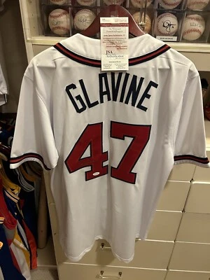 Tom Glavine Signed Sewn-On Jersey Atlanta Braves Signature Autograph JSA Auto - Image 1 of 4