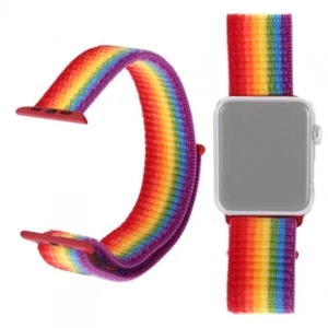 Bracelet Montre Compatible Pour Apple 1 2 3 38 MM / 4 5 6 Se 40 Arc-en-Ciel - Photo 1 sur 1