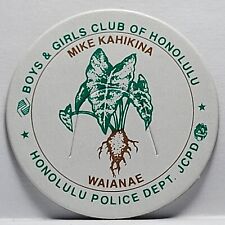 Vintage Pog * Mike Kahikina Waiana * Boys & Girls Club / Honolulu Police * Bin92