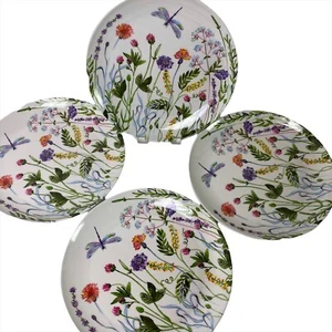 Rachell Ashwell The Farmhouse Wildflower Field Melamine Dinner Plates Set of 4 - Picture 1 of 4