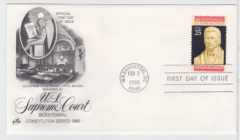 TurtlesTradingPost- Supreme Court Bicentennial #2415 1990 FDC Artcraft Cachet - Image 1 of 1