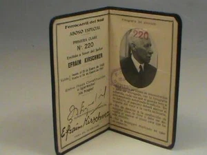 1941 Ferrocarril Del Sud Pass Buenos Aires Great Southern Railway BAGS RR Photo - Picture 1 of 12