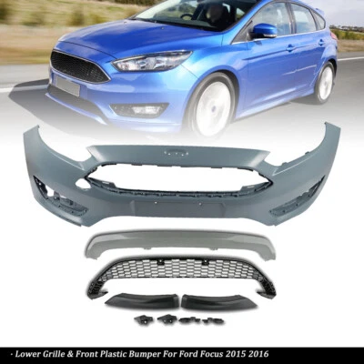 Conbo Set For 2015-2016 Ford Focus Front Plastic Bumper Lower Grille Bumper Lips - Image 1 of 4
