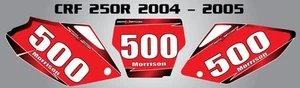 Custom number plate graphics for Honda CRF 250r 04-05 - Picture 1 of 1