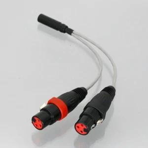 Mini XLR 5P TA5M to Dual Large XLR Female 3Pin 8” L-2B2AT Microphone Audio Cable - Picture 1 of 4