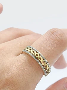Real 10k Gold Men's Ring size 10.5 10kt Yellow gold, Wedding Band Diamond - Picture 1 of 9