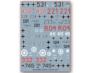 Armo 35411 1/35 Pz.Kpfw.V Panther vol.1 (waterslide decals) - Imagen 1 de 4