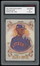 CRISTIAN JAVIER 2021 TOPPS ALLEN & GINTER 1ST GRADED 10 ROOKIE CARD RC ASTROS