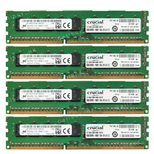 Micron+Crucial 32GB 4X8GB DDR3L-12800E 1600MHZ 1.35V ECC Un-buffered DIMM Memory - Picture 1 of 6