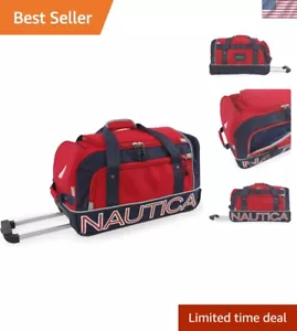 Red & Navy 22" Roll Seesack mit Schuhtunnel - Ideal für abenteuerliche Reisen - Bild 1 von 12