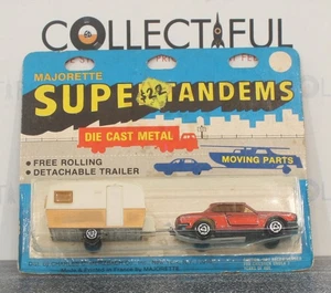 MAJORETTE SUPERTANDEMS - BMW 3.0 CSI & CARAVAN - DIECAST SET BEAUTY* RARE* MOC🔥 - Picture 1 of 1