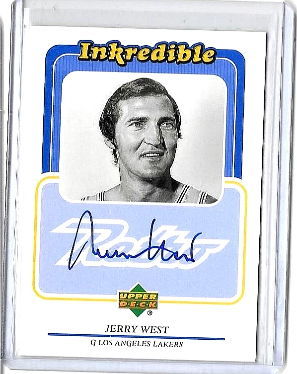 Upper Deck Jerry West Autographed Basketball Trading Cards