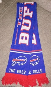 Bufanda flecos azul rojo blanco de fútbol Buffalo Bills nueva sin etiquetas  - Imagen 1 de 2