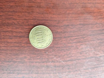 50 Euro Cent 2002 Germay, Collectors item with extreme rare embossing error - Image 1 of 2