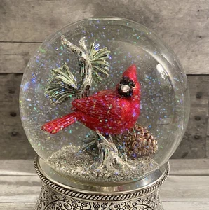 Globo de nieve musical Things Remembered Navidad Invierno Cardenal ~ ¡Sin miedo! Funciona - Imagen 1 de 10