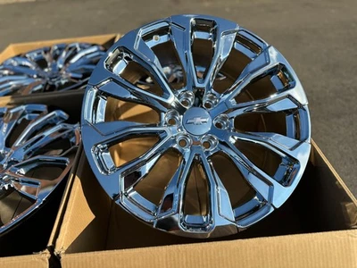 2026 22"  Wheels SET OF 4 Rims Chevy Silverado Tahoe Suburban GMC Sierra Yukon - Image 1 of 4