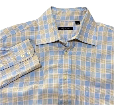 Burberry London Plaid Long Sleeve cotton shirt 16 L Made In USA - Image 1 of 4