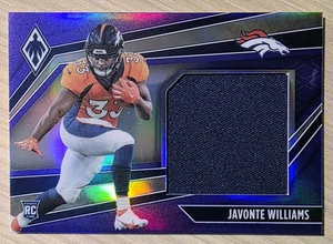 Memorabilia Jumbo Panini Phoenix Rookie 2021 púrpura Javonte Williams RC #RJM-JWI - Imagen 1 de 2