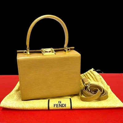 Bolso de Hombro FENDI Logo Metal Cuero Epi Beige 53238 Foto 1 de 4