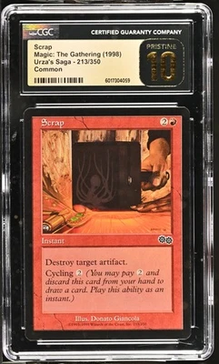 SCRAP Urza's Saga CGC 10 Pristine MTG [Nostalgium] - Image 1 of 2