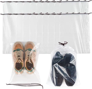 50 bolsas transparentes para zapatos de viaje 11,8 x 15,7 con cordón ajustable - Imagen 1 de 12