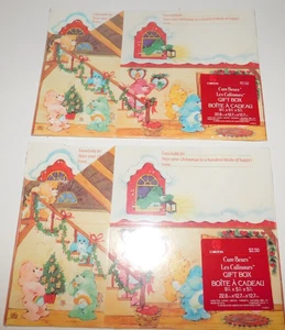 VTG 80'S CARE BEARS CARLTON GIFT BOXES 9"X5"X5" NEW SEALED LOT OF 2 CHRISTMAS - Picture 1 of 8