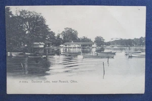 1900s Newark Ohio Buckeye Lake & Boats Postcard - Bild 1 von 2