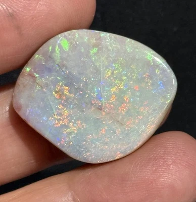 29.3ct 29.6x24x6mm Colorful Crystal Lighting Ridge Australian Opal Cabochon Gem - Image 1 of 4