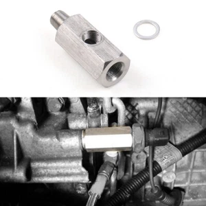 1/8" NPT Oil Pressure Sensor Tee to NPT Adapter Turbo Supply Feed Line Gauge - Picture 1 of 6