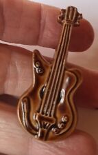 Vintage Guitar Bass Electric Music Brooch Pin