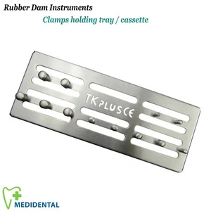 Dentale Endodoncia Dique de goma Bandejas Dentists Rubber Dam Clamp Holding Tray - Imagen 1 de 4