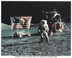 ORIGINAL NASA  HARRISON  SCHMITT APOLLO 17 LITHOGRAPH - Picture 1 of 2