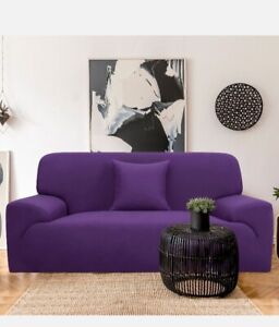 Purple Sofa Cover Slipcovers Elastic Stretch Universal Couch Cover 57-72"
