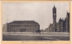 Antique Singer Sewing Co. Trade Card  'Boston - Public Library 1852' - Picture 1 of 2