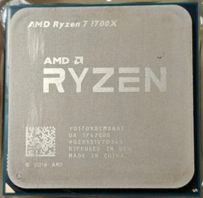 AMD Ryzen 7 1700X R7-1700X 3.4 GHz 8core 16threads Socket AM4 CPU Processor - Image 1 of 2