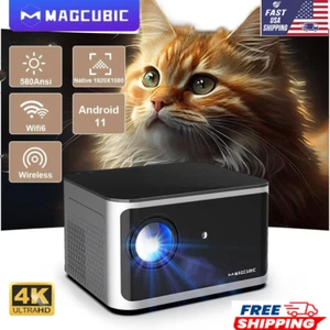 Portable 1080p Projector Smart Android Home Theater Wifi Bluetooth HDMI Office - Picture 1 of 12