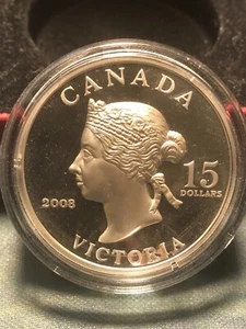 2008 Canada $15 Dollars Royalty Vignettes "VICTORIA" Ultra High Relief Silver! - Bild 1 von 3