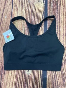 NWT Women’s Fruit of The Loom Medium Impact Sports Bra Size Small in Black - Picture 1 of 6