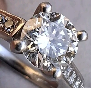 Platinum 0.90Ct H Colour! Diamond Solitaire Engagement Ring £5400 Valuation (L) - Picture 1 of 24