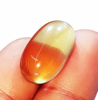 Certified Australian Black & Golden Synthetic Loose Gemstone 15.30 Ct Opal Gems - Image 1 of 4